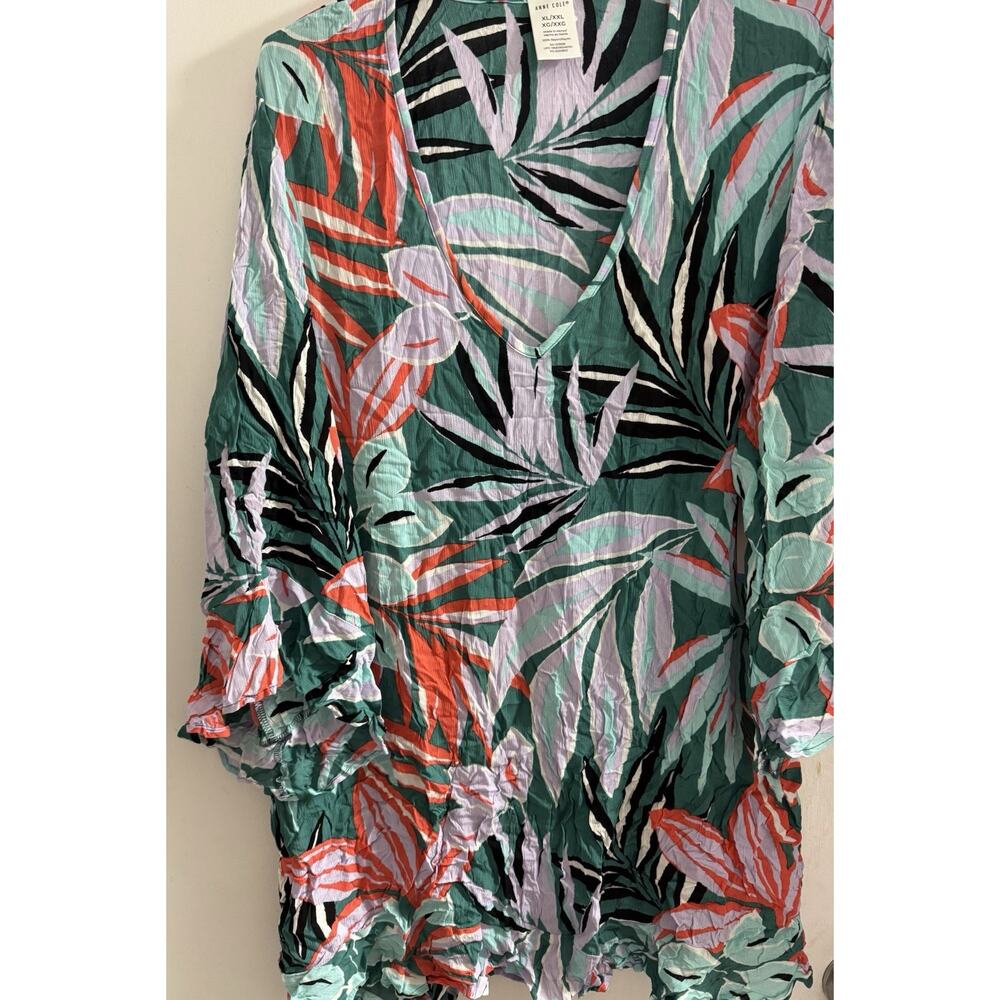 Anne Cole Limited Edition Women's Floral Tropical Print Swim Coverup Size XL/XXL